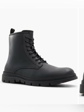 NWOB ALDO Graveldiver Waterproof Boot (Men) size 12 black combat lace waterproof